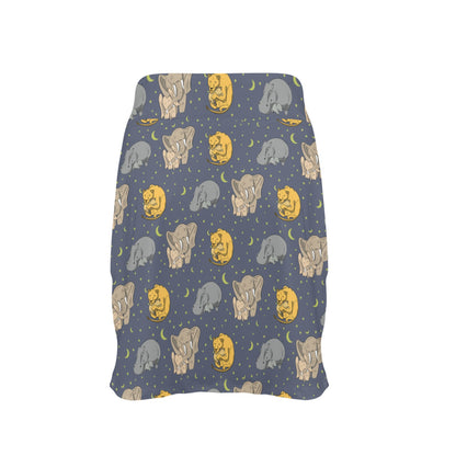 Safari Elephant Lion Print Design LKS303 17" Golf & Pickleball Skort with Pockets