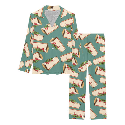 Cheesecake Pattern Print Design CK02 Women's Long Pajama Set