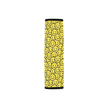 Smiley Face Emoji Print Design LKS302 Car Seat Belt Cover