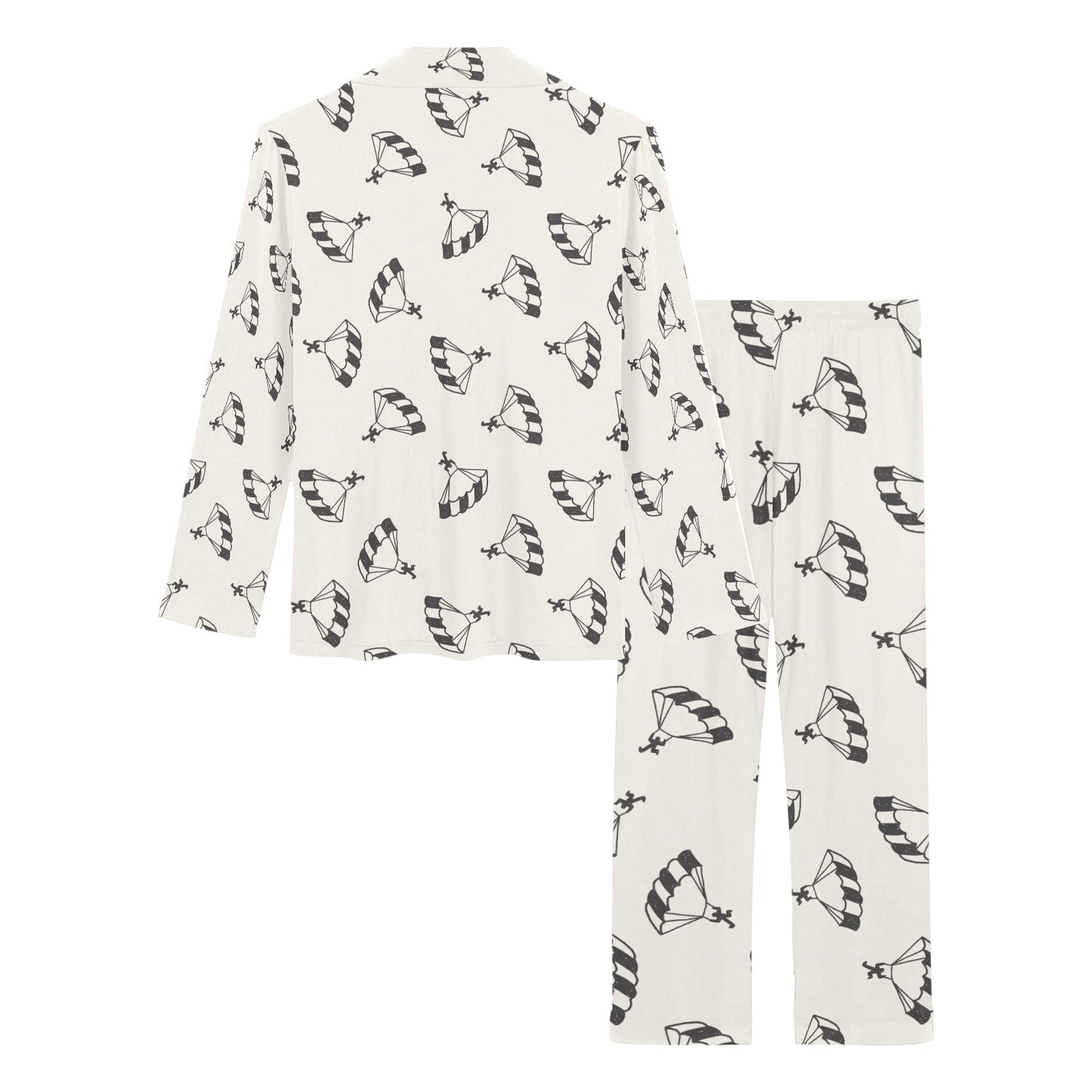 Skydiver Print Design LKS301 Women's Long Pajama Set