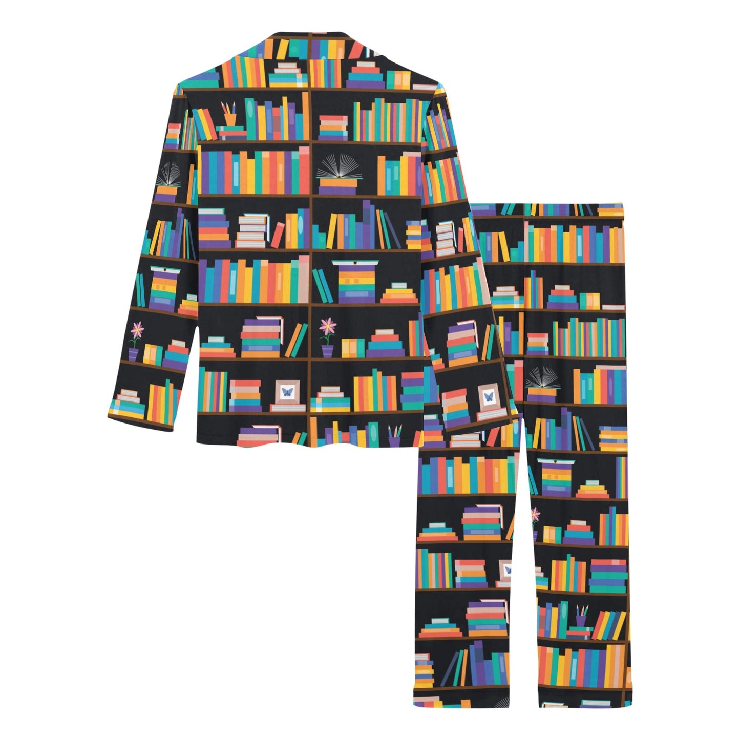Book Pattern Print Design 05 Women's Long Pajama Set