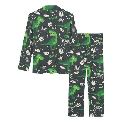T Rex Pattern Print Design A05 Women's Long Pajama Set