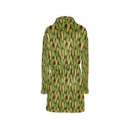 Agricultural Corn cob Print Women's Fleece Robe