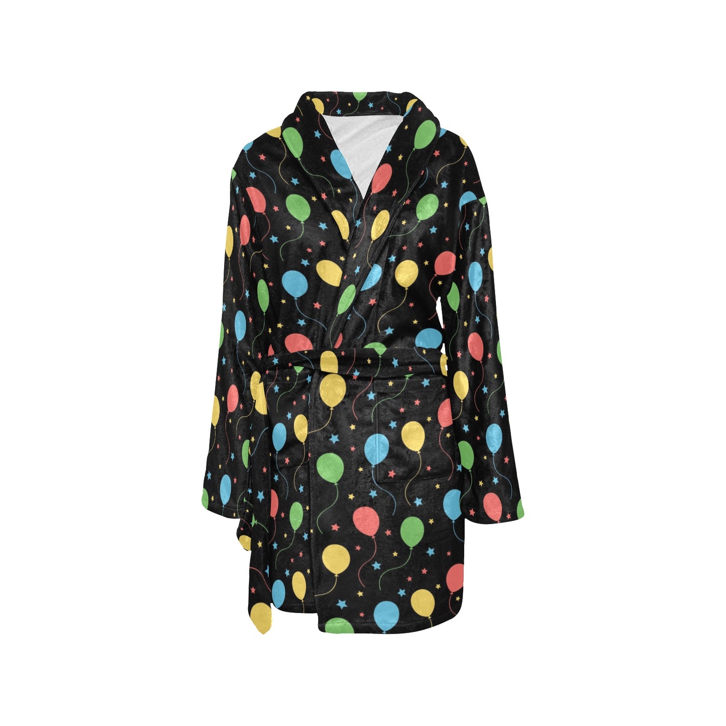 Ballon Colorful Pattern Print Design 04 Women's Fleece Robe