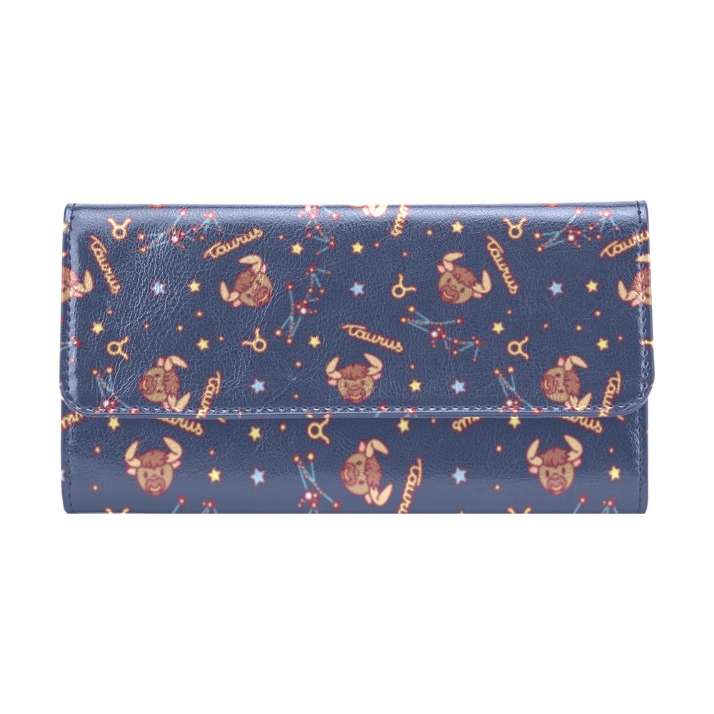 Taurus Print Design LKS304 Women's Trifold Wallet