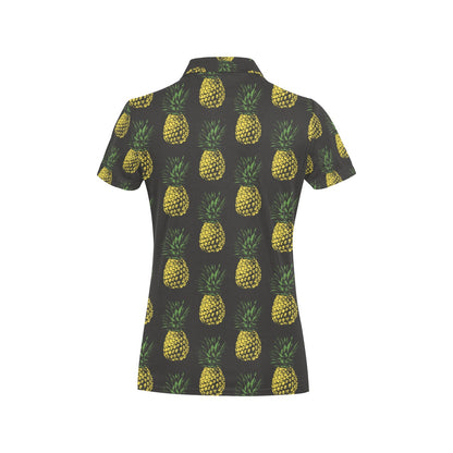 Gold Pineapple Women's Polo Shirt