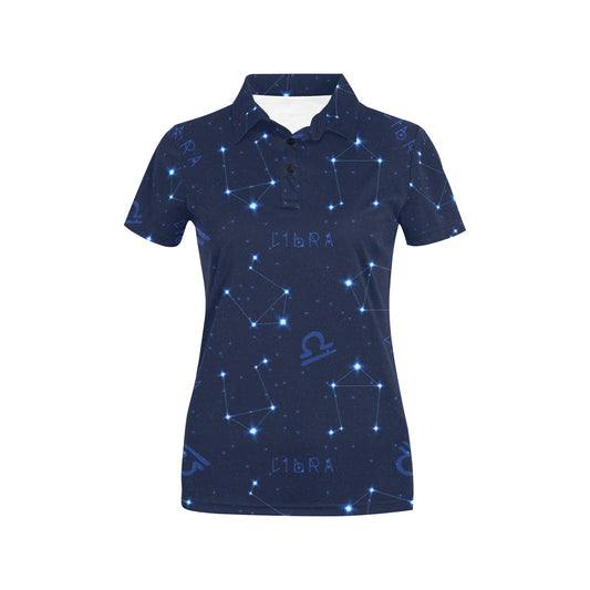 Libra Pattern Print Design 04 Women's Polo Shirt