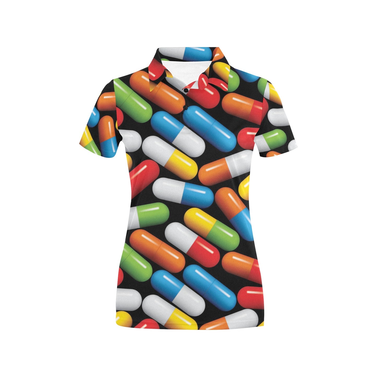 Pineapple Pattern Print Design A02 Women's Polo Shirt