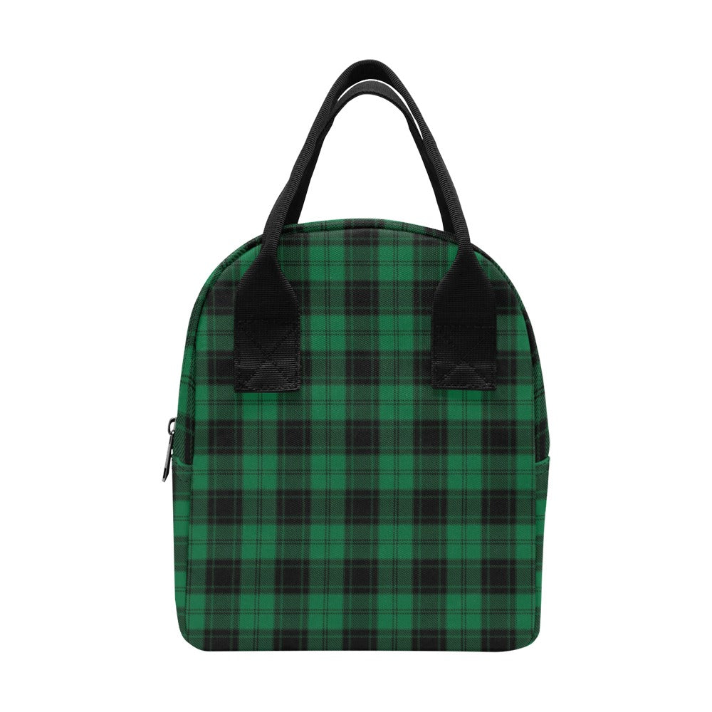 Tartan Green Print Design LKS302 Insulated Lunch Bag