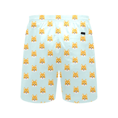 Shiba Inu Print Design LKS301 Men's Swim Trunks Beach Shorts