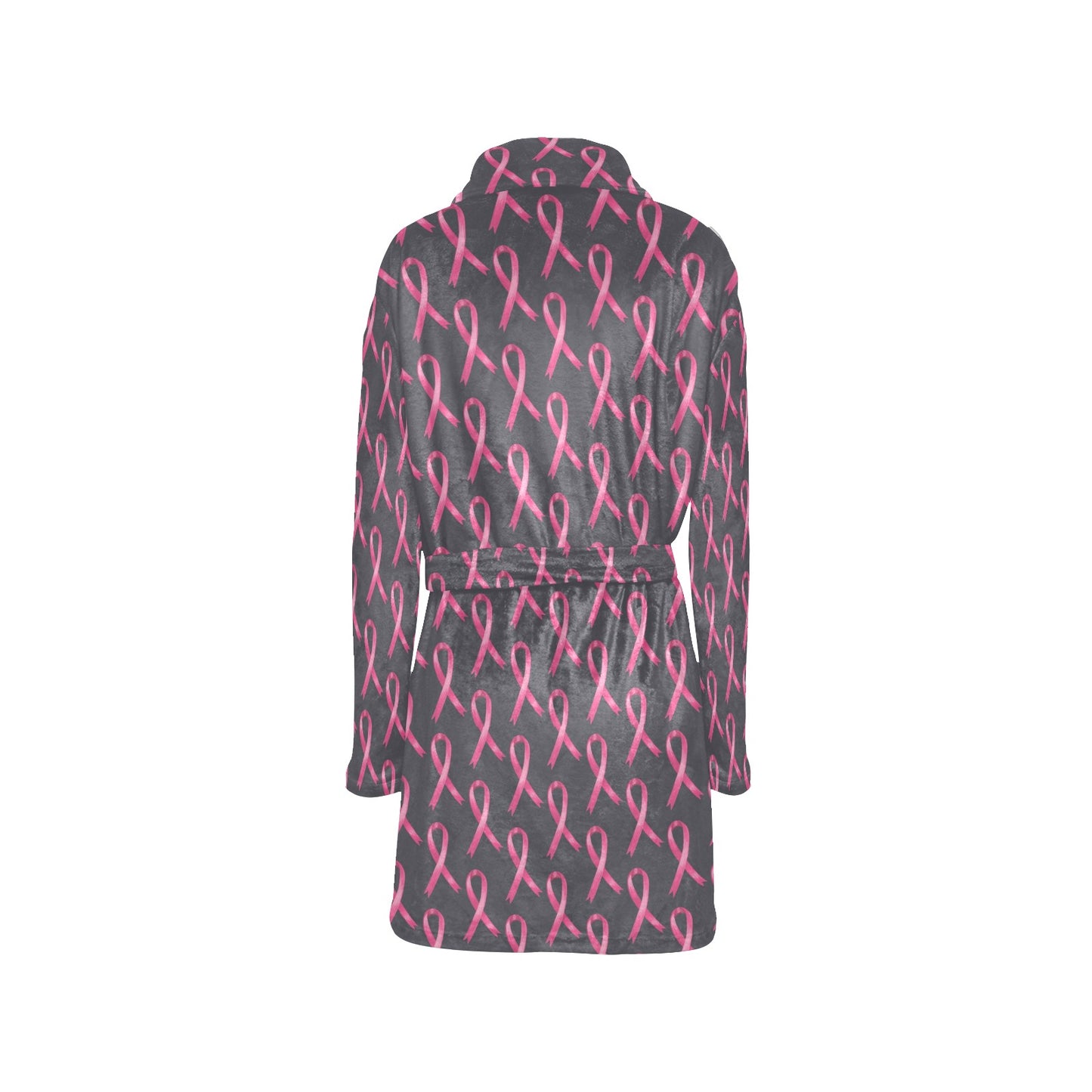 Breast Cancer Awareness Pattern Women's Fleece Robe