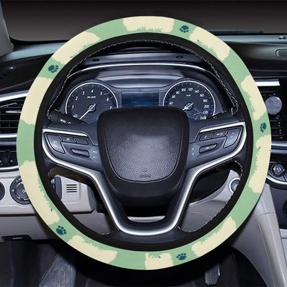 Scottish Terriers Print Design LKS302 Steering Wheel Cover with Elastic Edge