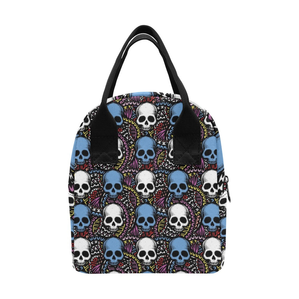 Skull Print Design LKS305 Insulated Lunch Bag