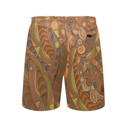 Maori Ornament Design Print Men's Swim Trunks Beach Shorts