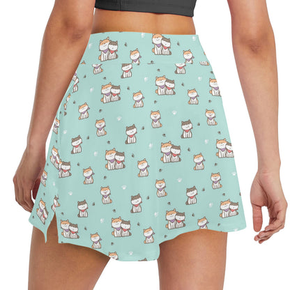 Shiba Inu Print Design LKS302 17" Golf & Pickleball Skort with Pockets