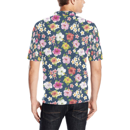 Hibiscus Sweet Print Design LKS304 Men Polo Shirt