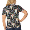 Buffalo Head Boho Style Pattern Print Design 01 Women's Polo Shirt