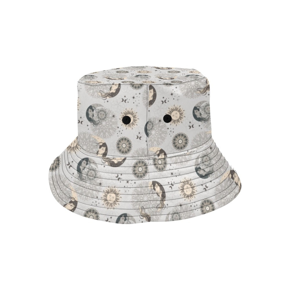 Sun Moon Print Design LKS302 Unisex Bucket Hat