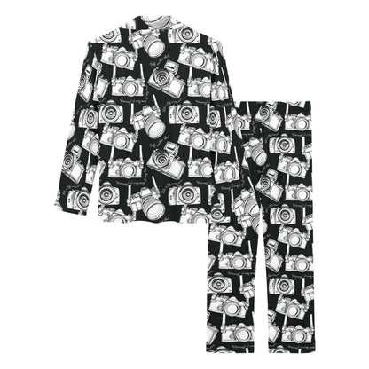 Camera Pattern Print Design 01 Women's Long Pajama Set