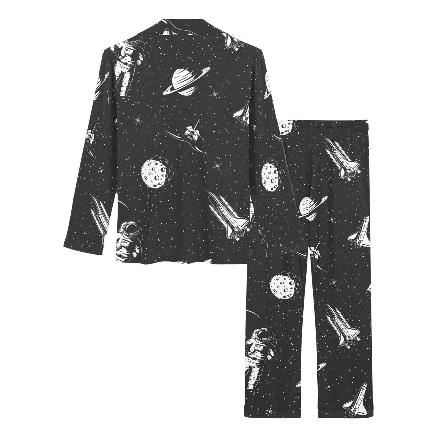 Space Pattern Women's Long Pajama Set