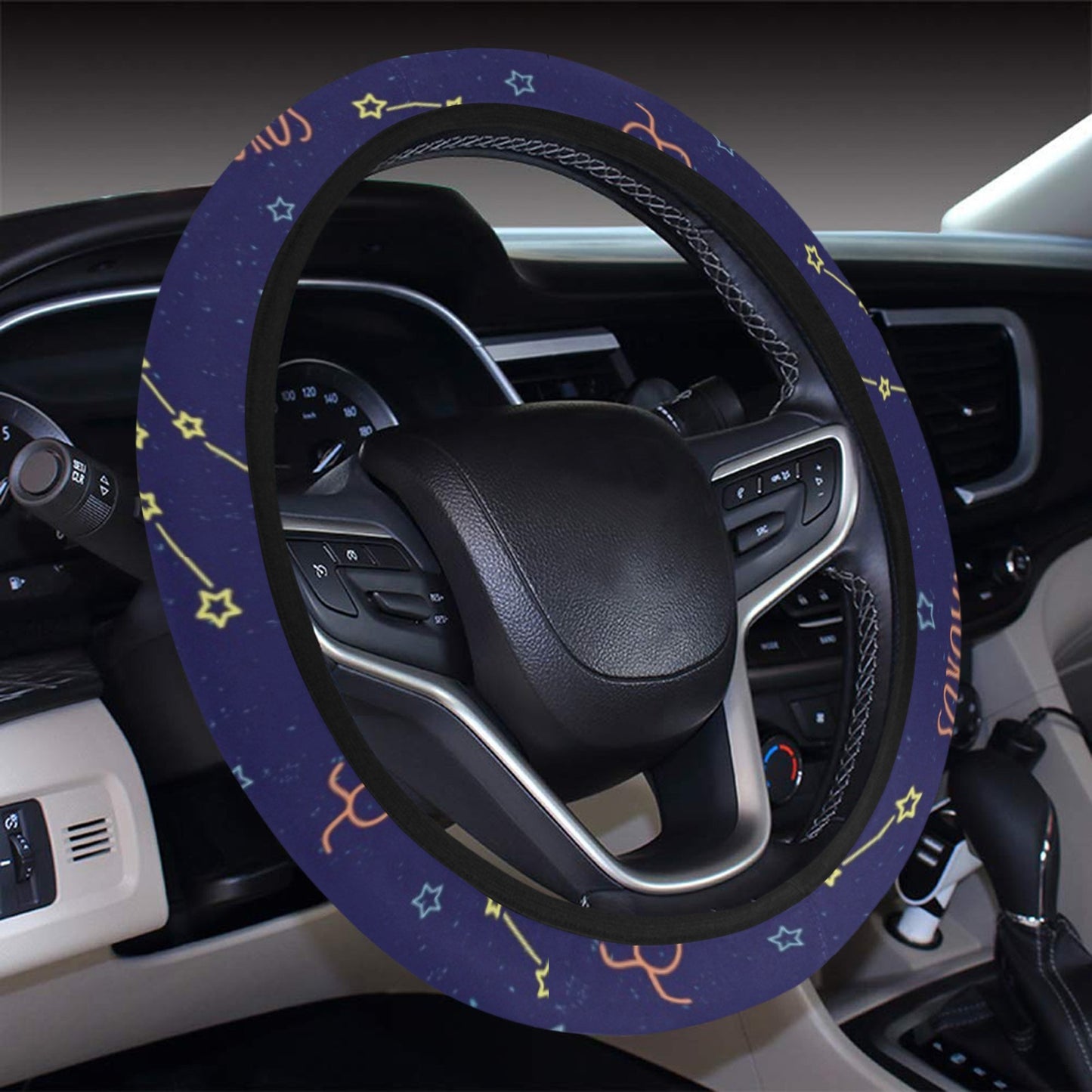 Taurus Print Design LKS301 Steering Wheel Cover with Elastic Edge