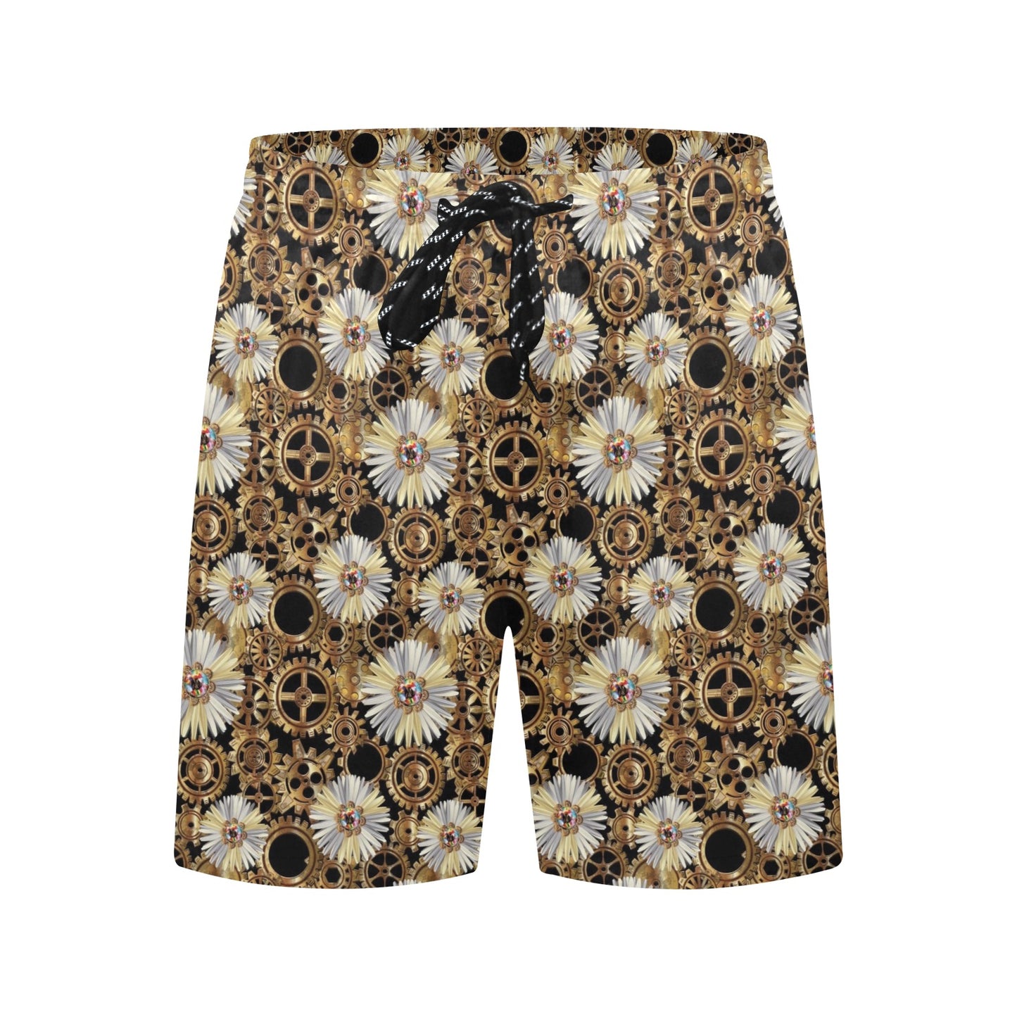 Steampunk Print Design LKS305 Men's Swim Trunks Beach Shorts