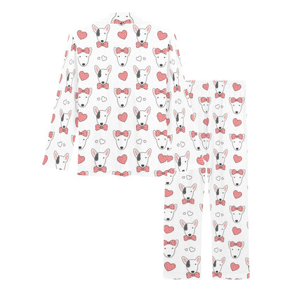 Bull Terriers Pattern Print Design 08 Women's Long Pajama Set