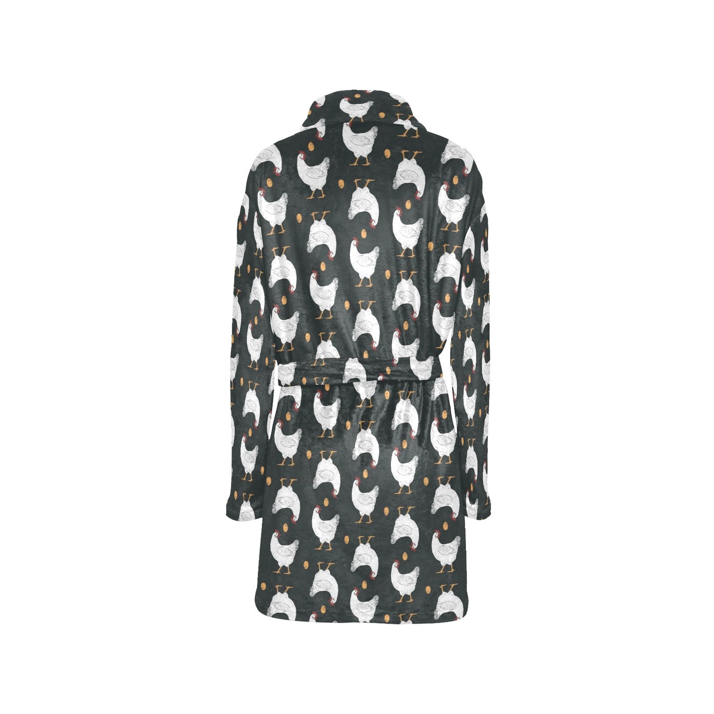 Chicken Pattern Print Design 06 Women's Fleece Robe