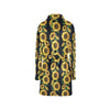 Sunflower Print Design LKS306 Women's Fleece Robe