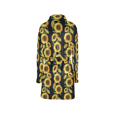 Sunflower Print Design LKS306 Women's Fleece Robe