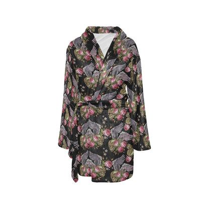 Angel Wings Pattern Print Design 06 Women's Fleece Robe
