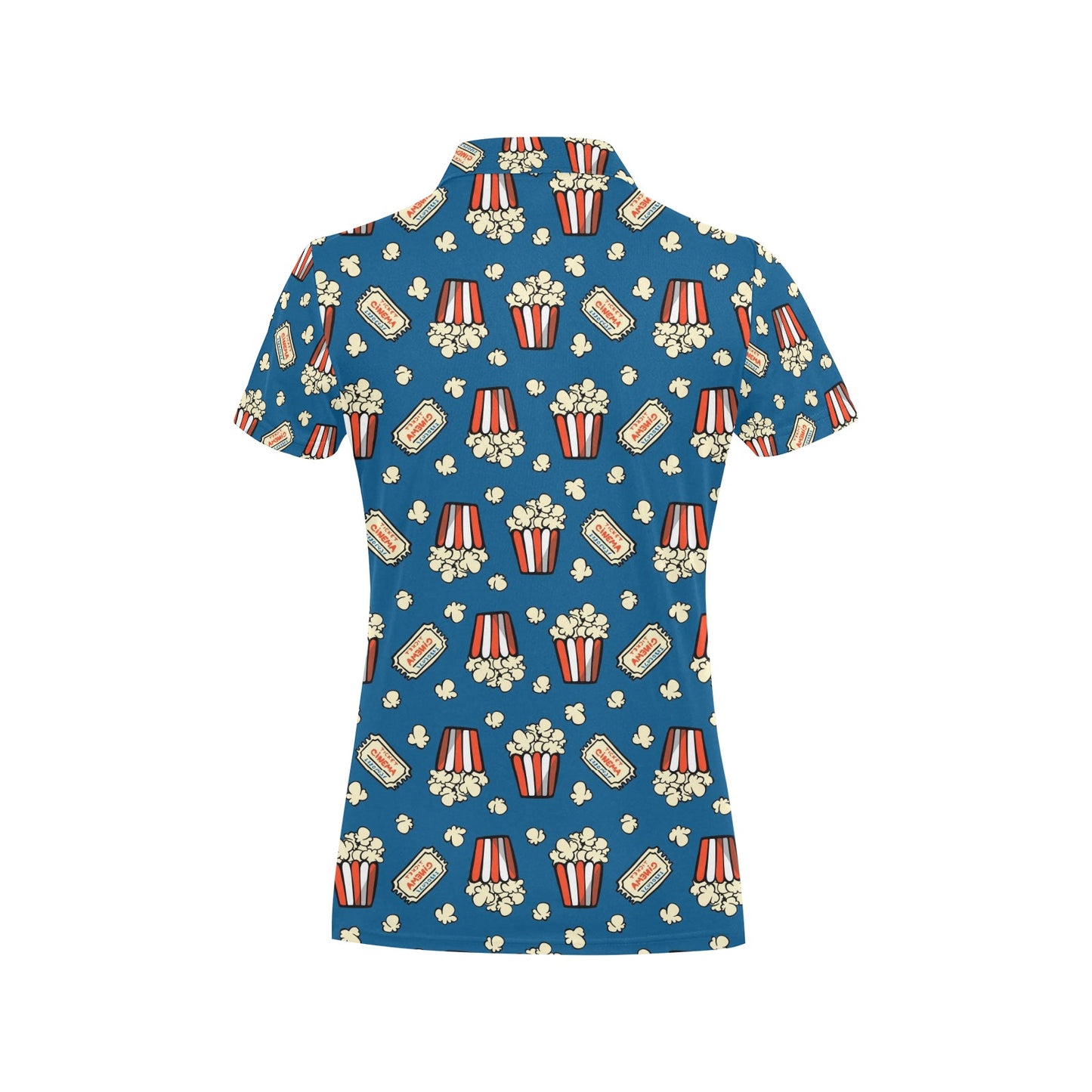 Popcorn Pattern Print Design A03 Women's Polo Shirt