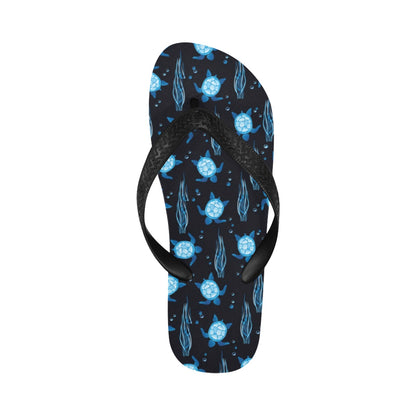 Sea Turtle Print Design LKS3013 Flip Flops