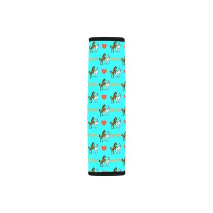 Horse Couple Love Print Design LKS309 Car Seat Belt Cover