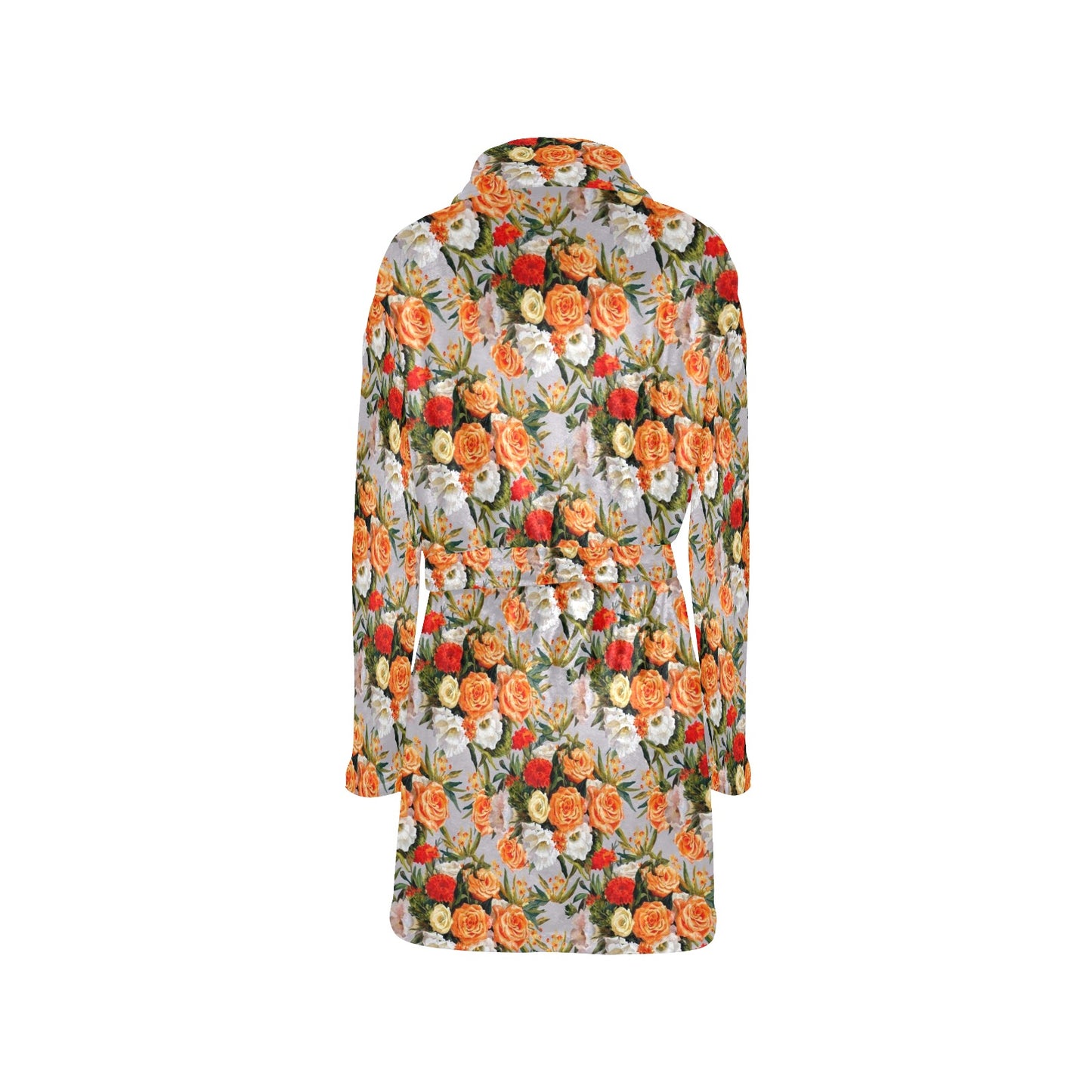 Lisianthus Pattern Print Design LT04 Women's Fleece Robe
