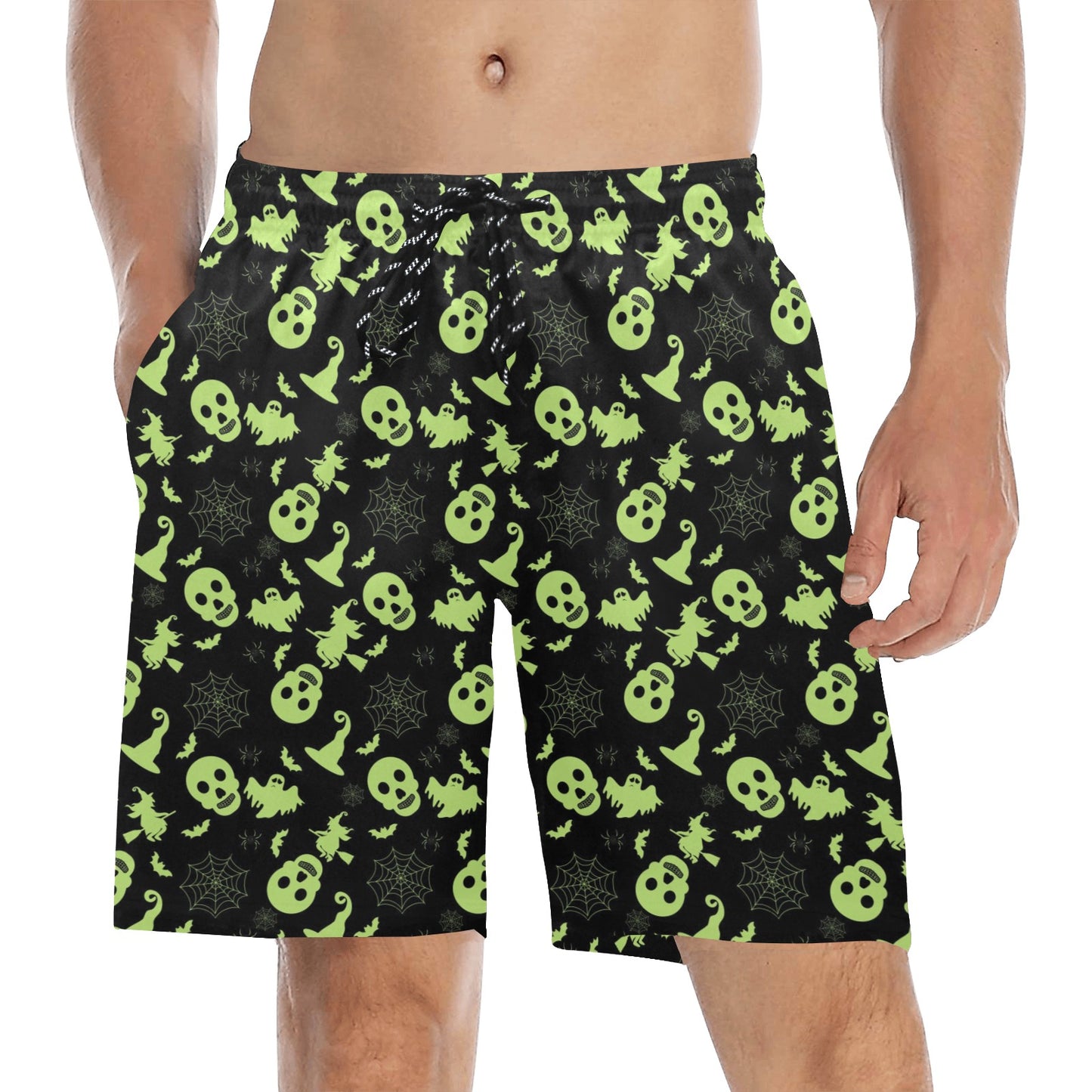 Witch Halloween Print Design LKS306 Men's Swim Trunks Beach Shorts