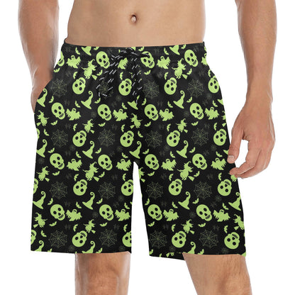 Witch Halloween Print Design LKS306 Men's Swim Trunks Beach Shorts