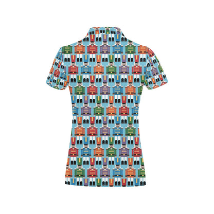 Nutcracker Pattern Print Design A02 Women's Polo Shirt