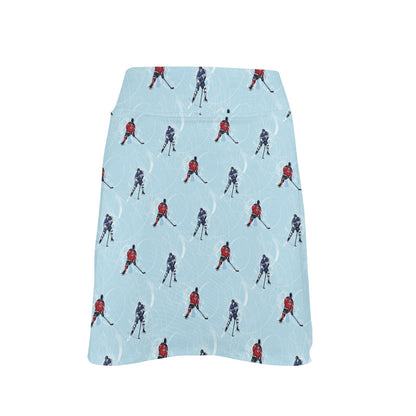 Hockey Player Print Design LKS302 17" Golf & Pickleball Skort with Pockets