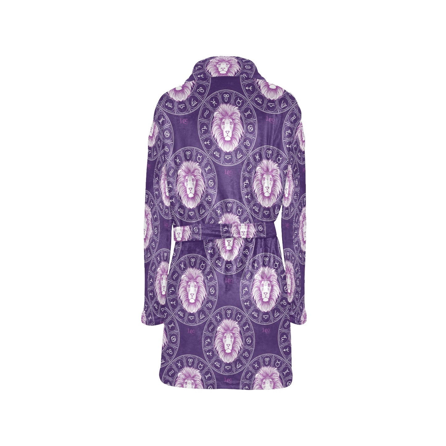 Leo Pattern Print Design 04 Women's Fleece Robe