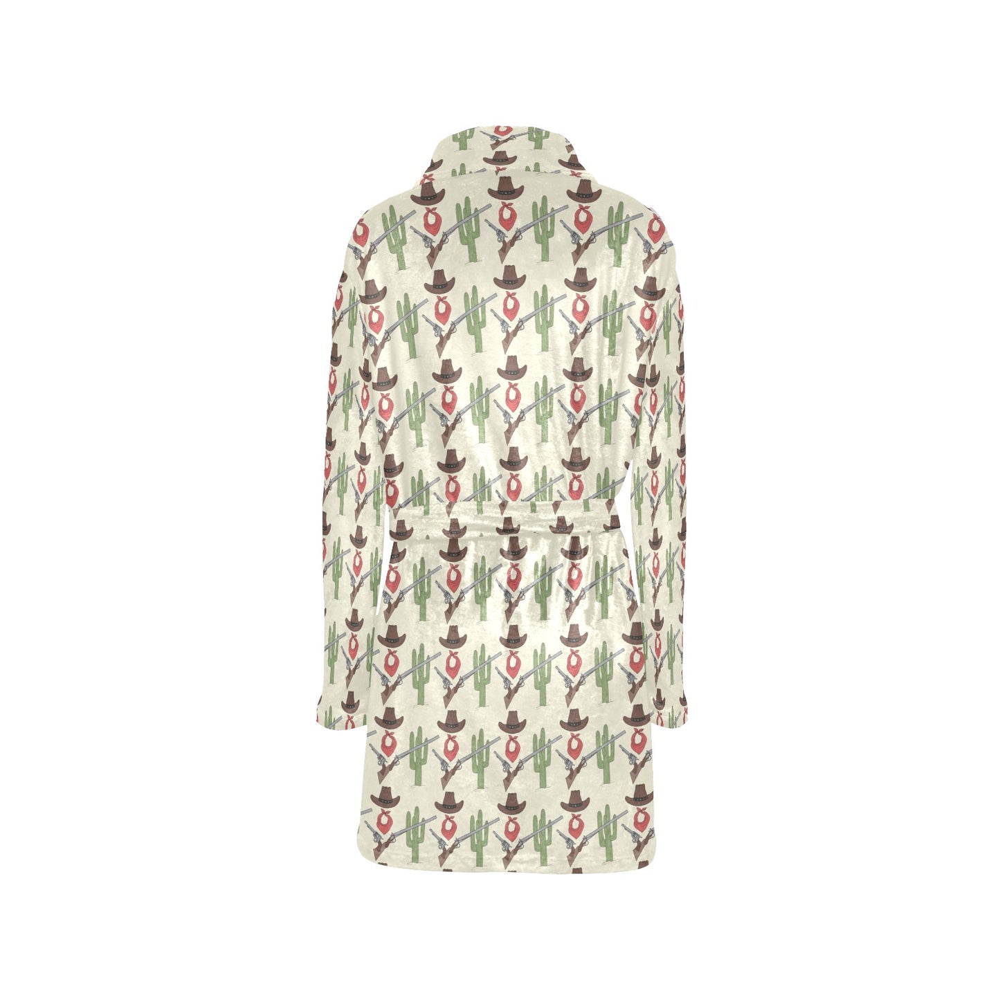 Western Cowboy Print Women's Fleece Robe