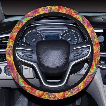 Splatter Print Design LKS303 Steering Wheel Cover with Elastic Edge