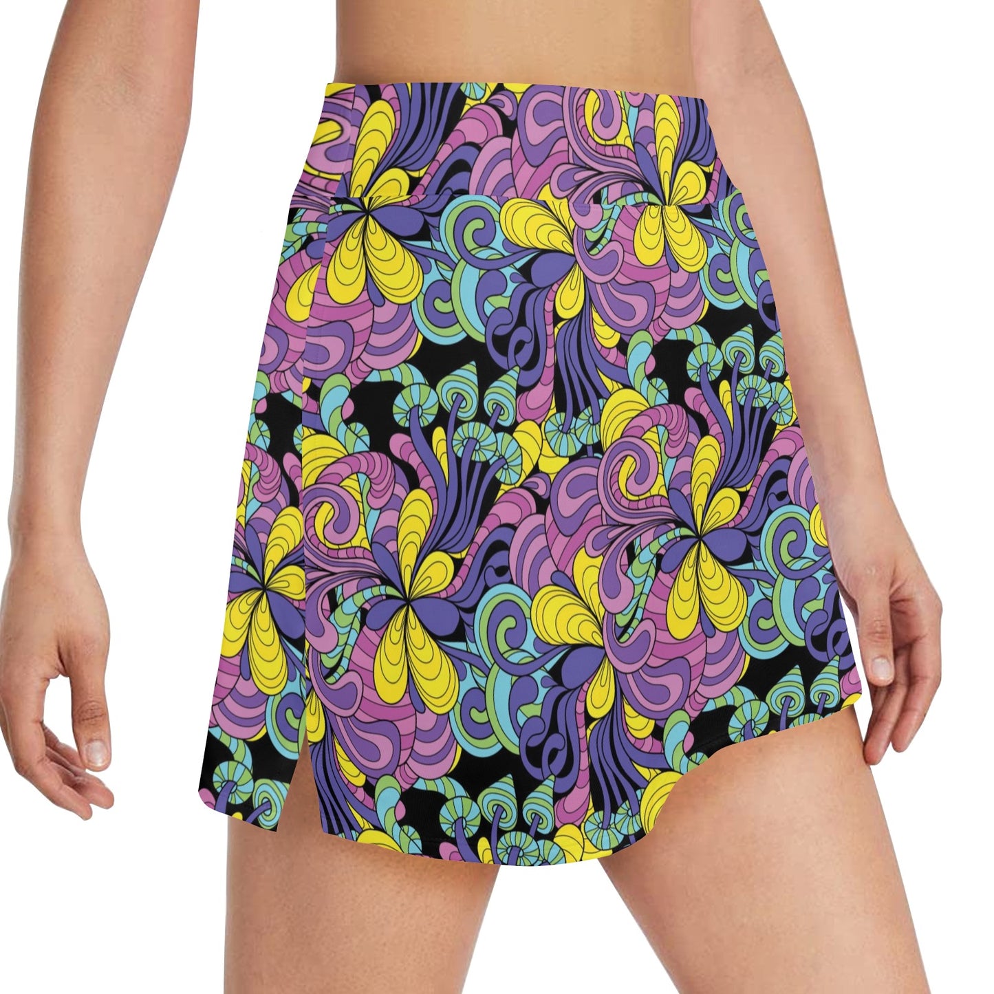 Trippy Print Design LKS305 17" Golf & Pickleball Skort with Pockets
