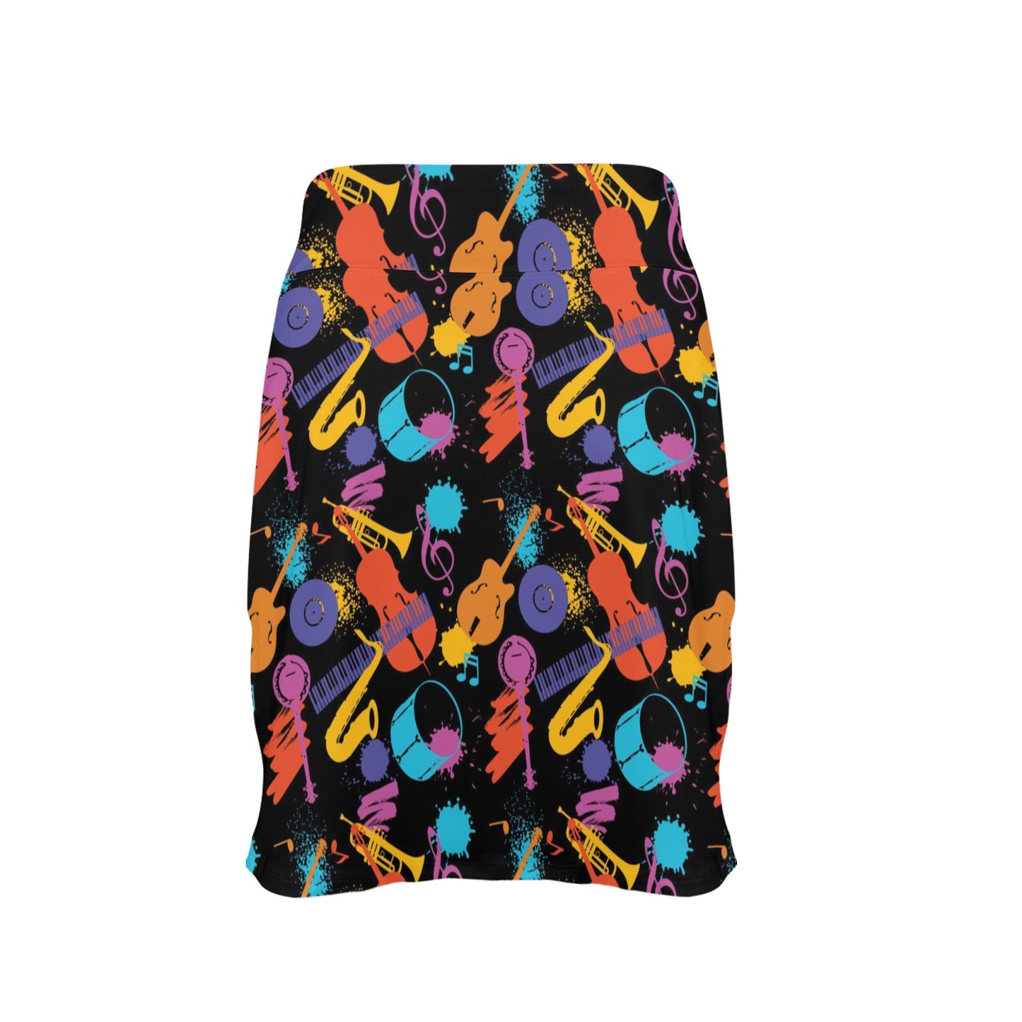 Saxophone Print Design LKS406 17" Golf & Pickleball Skort with Pockets