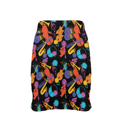 Saxophone Print Design LKS406 17" Golf & Pickleball Skort with Pockets