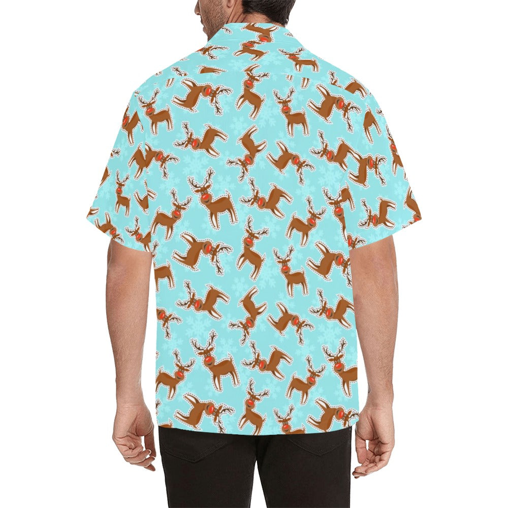 Reindeer Print Design LKS403 Men's Men's Hawaiian Shirt