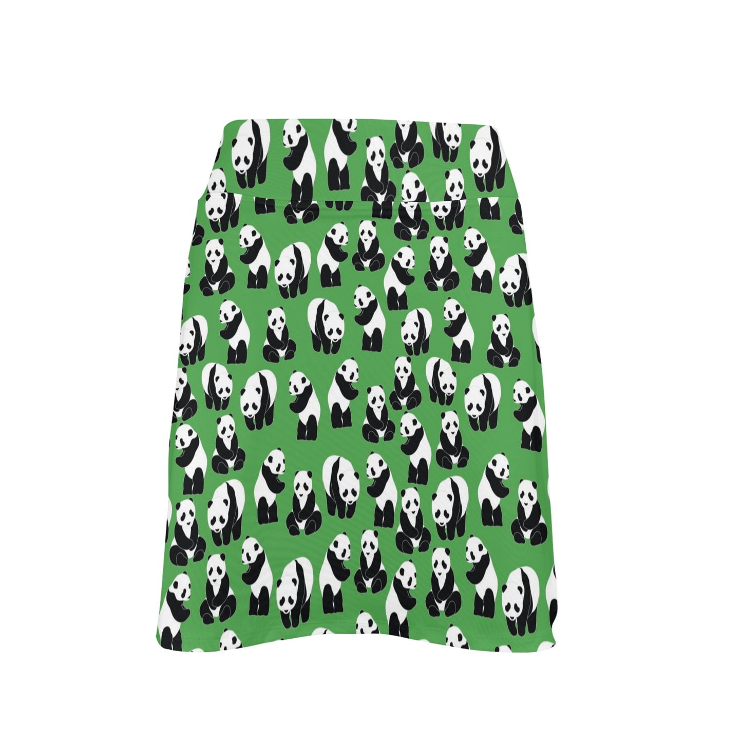Panda Bear Pattern Themed Print 17" Golf & Pickleball Skort with Pockets