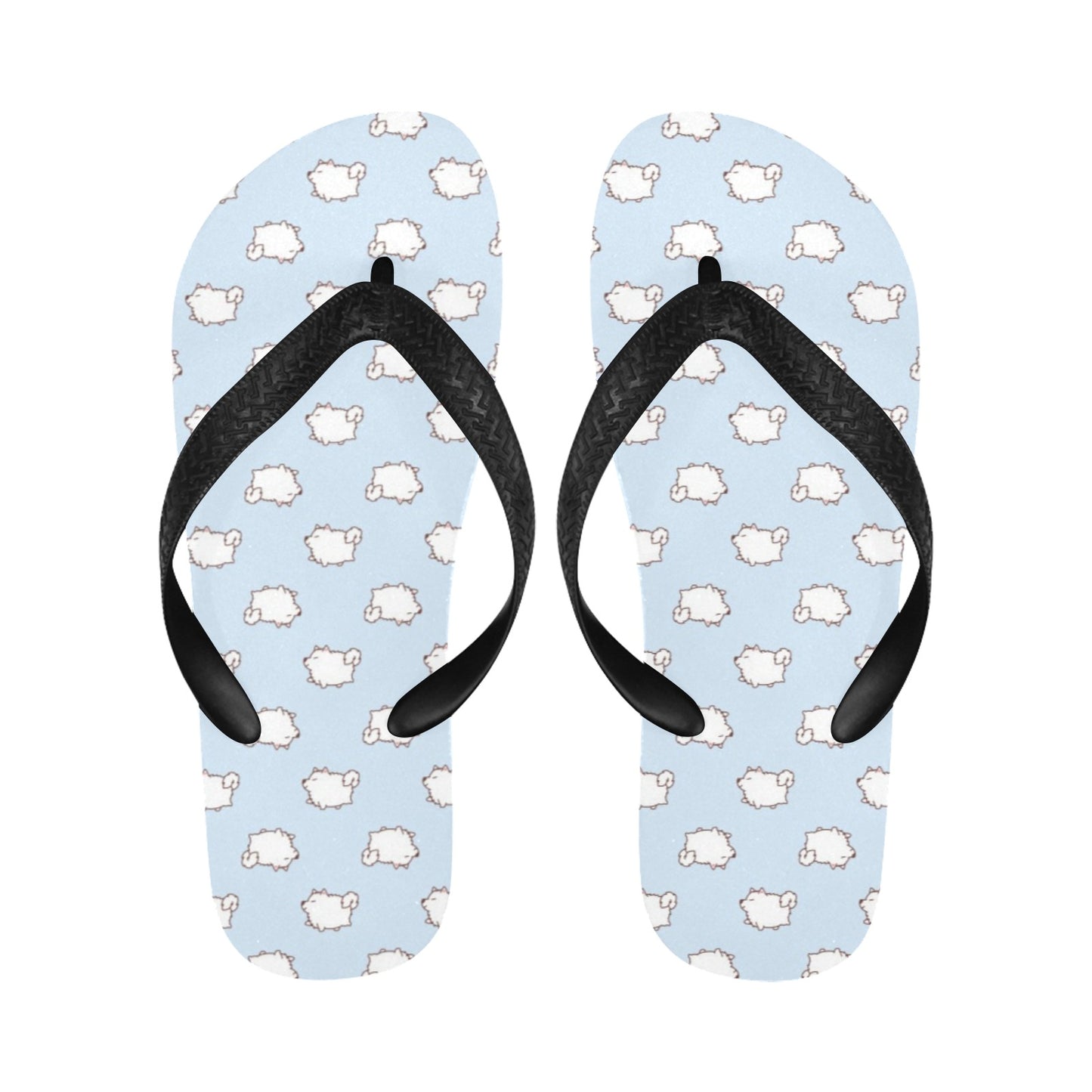 Samoyeds Print Design LKS301 Flip Flops