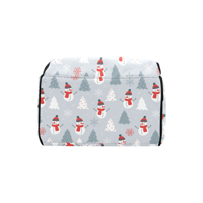 Snowman Print Design LKS302 Diaper Bag Backpack