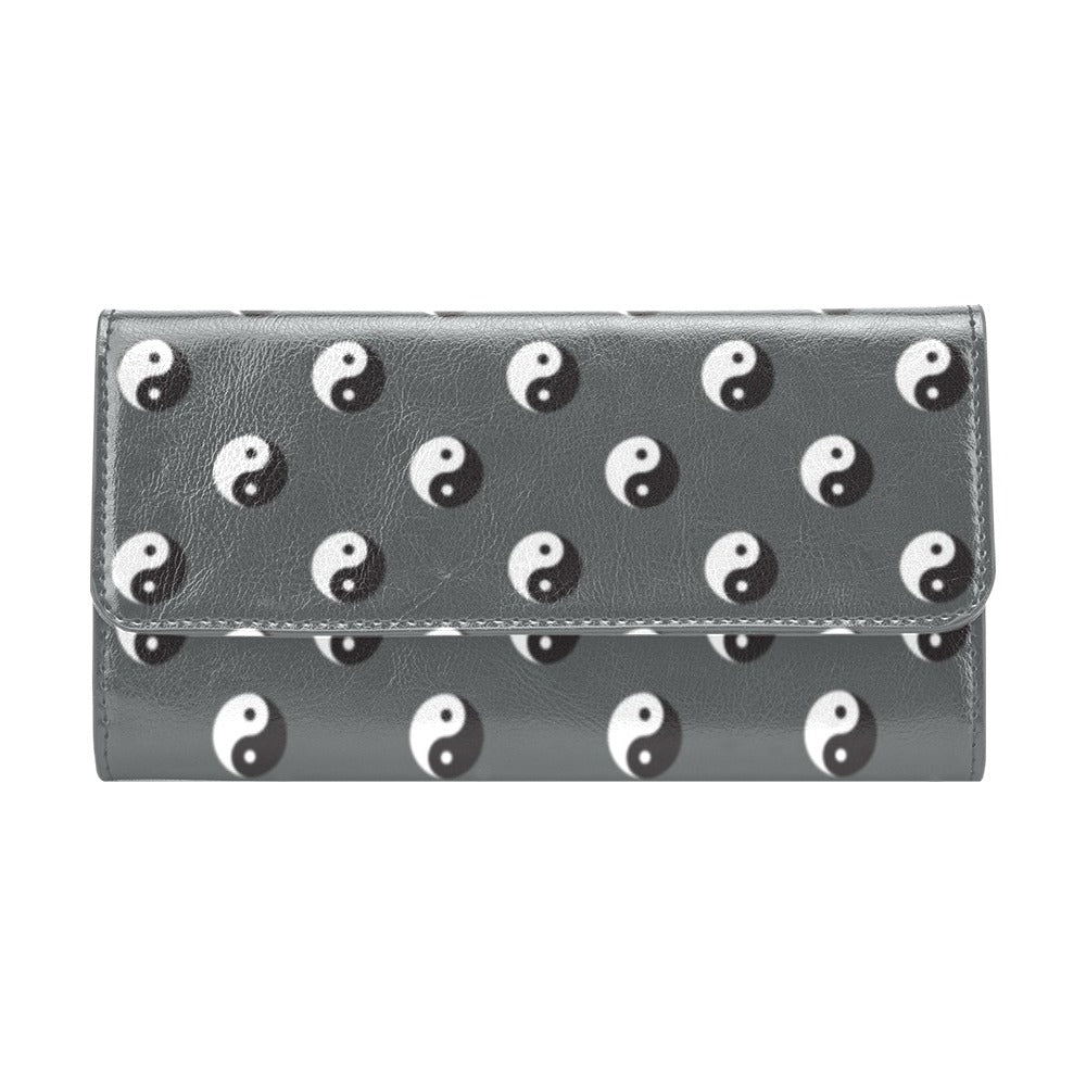 Yin Yang Print Design LKS303 Women's Trifold Wallet